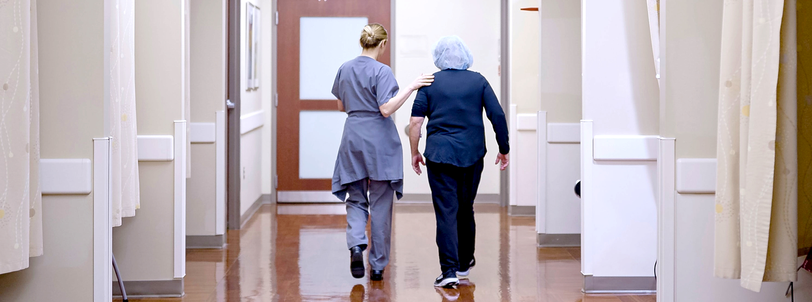 Doctors walking down a hallway